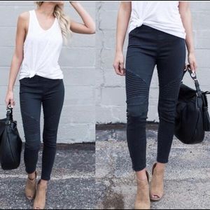 Black Stretchy Biker Pants.